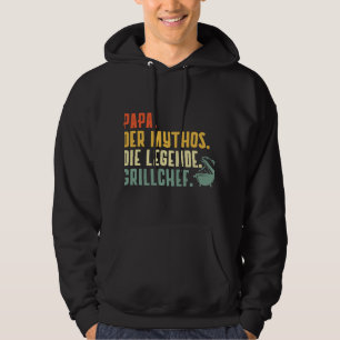 Mens Papa der Mythos Grillmeister Papa Grilling Da Hoodie
