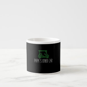 Mens Papa Grandpa Dad Golfing Fars Day Golf Cart Espresso Cup