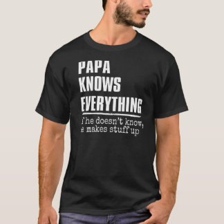 Mens Papa Knows Everything 60th Father's Day T-Shirt