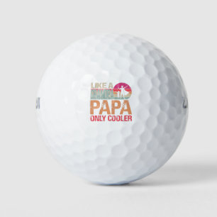 Mens PAPA like a Grandpa ONLY COOLER Vintage Golf Balls