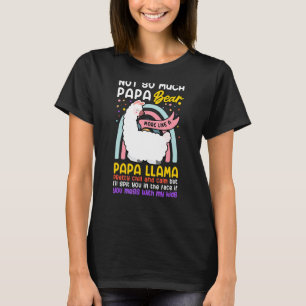 Mens Papa Llama Dad 1st Not Father Bear Spitting M T-Shirt