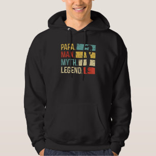 Mens Papa Man Myth Legend Vintage Dad Hoodie