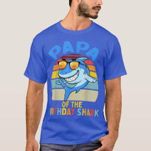 Mens Papa of the Shark Birthday Matching Family T-Shirt