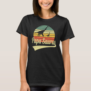 Mens Papa Saurus Vintage Father's Day Retro Brachi T-Shirt