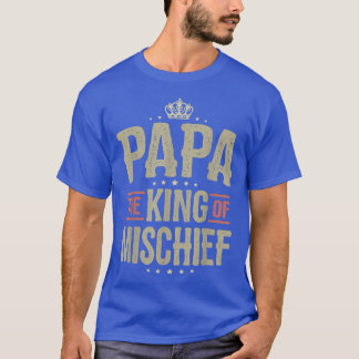 Mens Papa Ts from Grandchildren Papa King of Misch T-Shirt