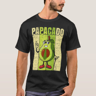 Mens Papacado Avocado Dad New Father Vegan Pregnan T-Shirt