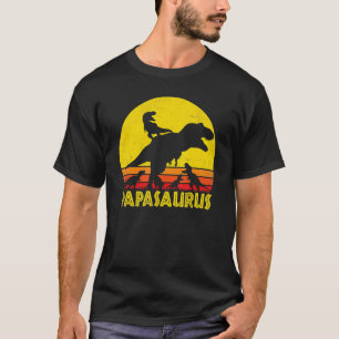 Mens Papasaurus Dinosaur 4 Kids Fathers Day For T-Shirt