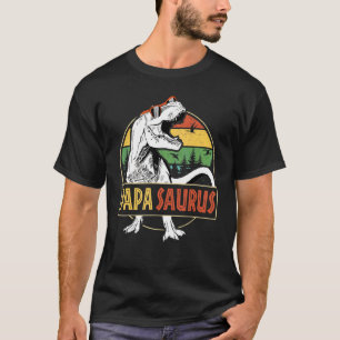 Mens Papasaurus Rex Dinosaur  Papa Saurus Fathers  T-Shirt