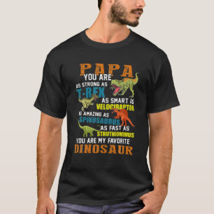 Mens Papasaurus T Rex Dinosaur Papa Saurus Family T-Shirt
