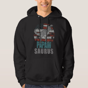 Mens Papawsaurus Rex Dinosaur Grandpa Saurus Ameri Hoodie