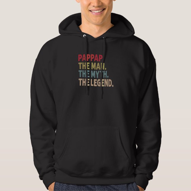 Mens Pappap The Man The Myth The Legend Grandpa Fa Hoodie (Front)