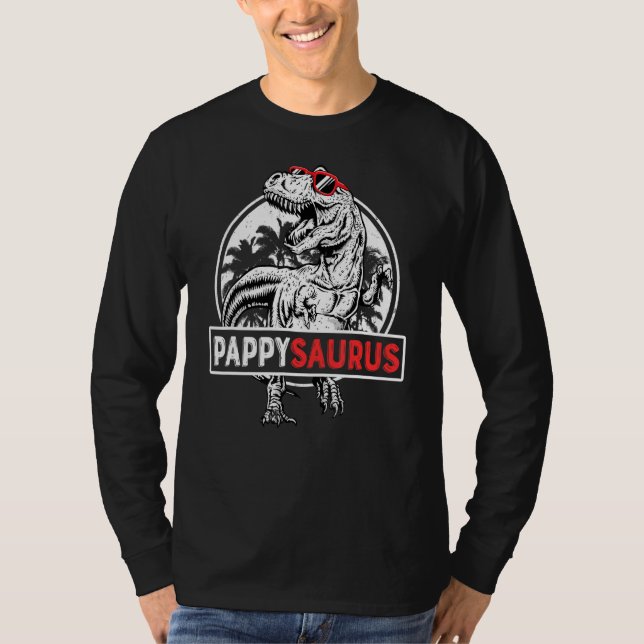 Mens Pappysaurus Rex Dinosaur Pappy Saurus Father' T-Shirt (Front)