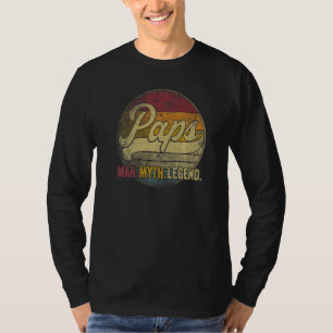 Mens Paps The Man The Myth The Legend Grandpa Fath T-Shirt