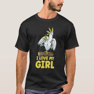 Mens Parakeet Parrot I Love My Girl Parrots T-Shirt