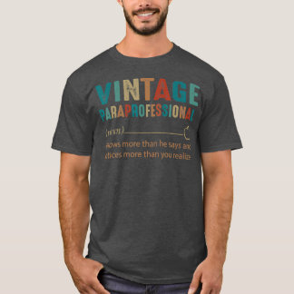 Mens Paraprofessional Noun Vintage Retro Style T-Shirt