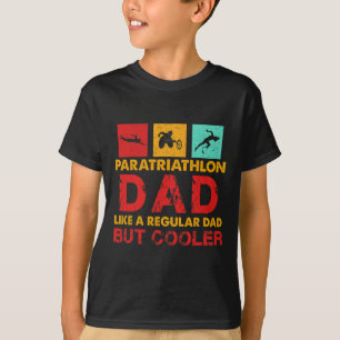 Mens Paratriathlon father athlete with disabilitie T-Shirt
