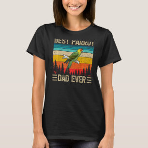 Mens Parrot Bird Vintage Best Parrot Dad Ever Fat T-Shirt