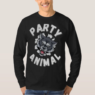 Mens Party Animal Wolf Celebration Sauf Festival A T-Shirt