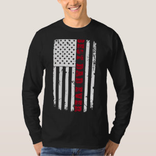 Mens Patriotic American Flag Best Dad Ever Fathe T-Shirt