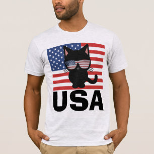 MEN'S PATRIOTIC CAT T-SHIRTS