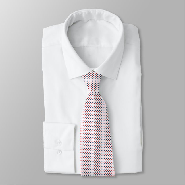 Men's Patriotic Dots Tie (Tied)
