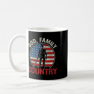 Mens Patriotic Soldier Us Flag Army United States Coffee Mug