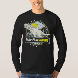 Mens Paw Pawsaurus Rex Dinosaur For Paw Paw Father T-Shirt
