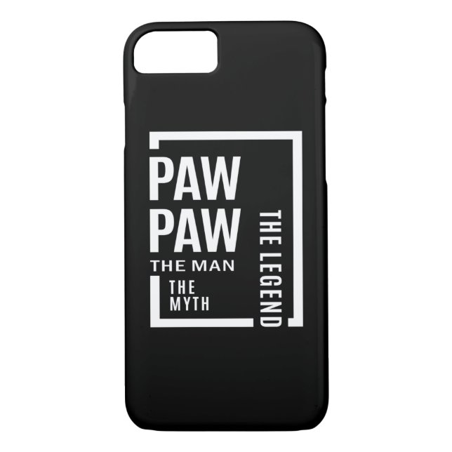 Mens Pawpaw The Man The Myth The Legend Gift Case-Mate iPhone Case (Back)