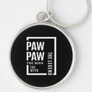 Mens Pawpaw The Man The Myth The Legend Gift Keychain