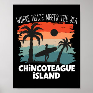 Mens Peace Meets the sea - Chincoteague Island 1 Poster