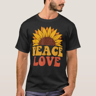 Mens PEACE SIGN LOVE 60s 70s Tie Dye Hippie Hallow T-Shirt