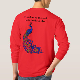 Men's peacock print T-shirt