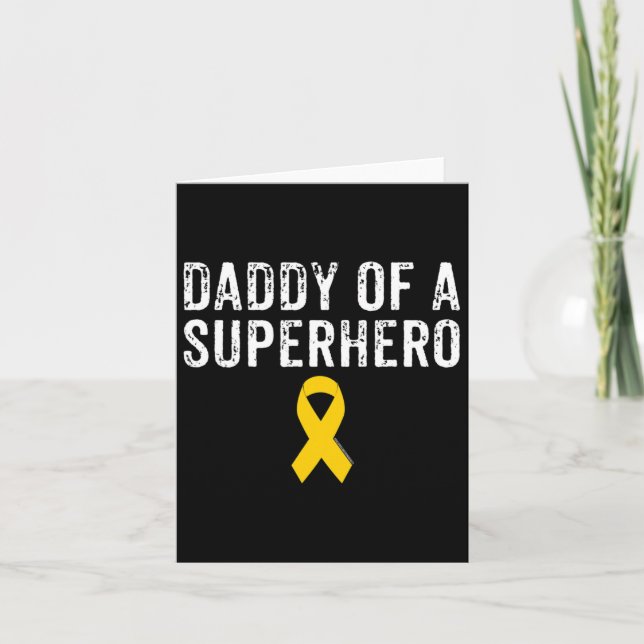 Mens Pediatric Childhood Cancer Awareness Daddy Of Card (Front)