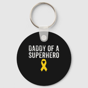 Mens Pediatric Childhood Cancer Awareness Daddy Of Keychain