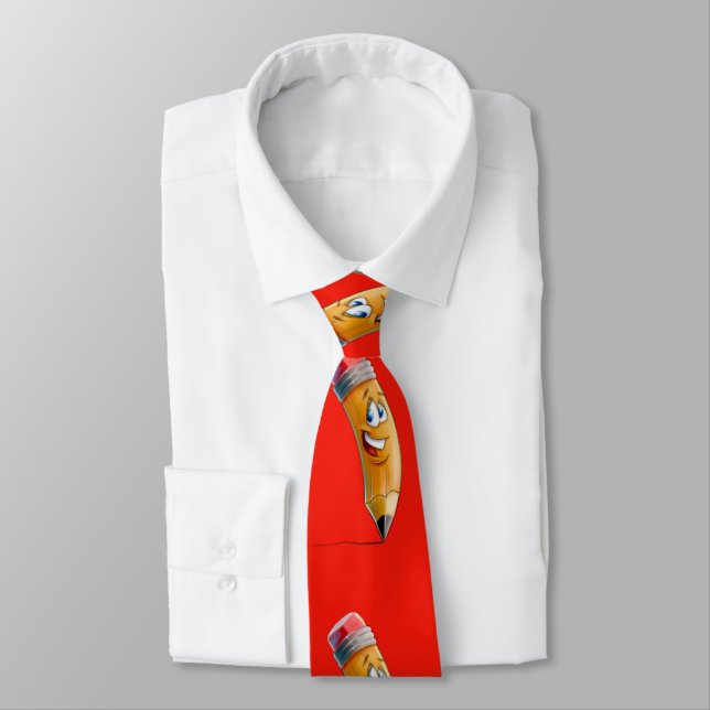 Men's pencil cartoon tie (Tied)