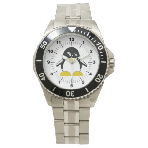 Men's Penguin Stainless Steel Bracelet Watch
