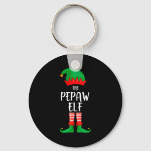 Mens Pepaw Elf Christmas Party Matching Family Gro Keychain