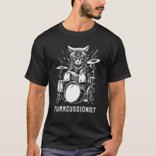 Men's Percussion Drummer Drumming Drums cat item T-Shirt