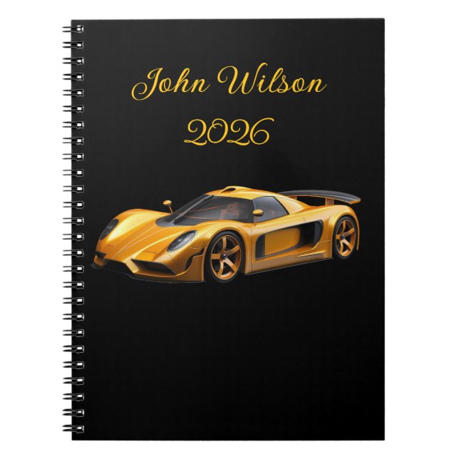   Men's Personalised 2026 Spiral Photo Notebook (Front)