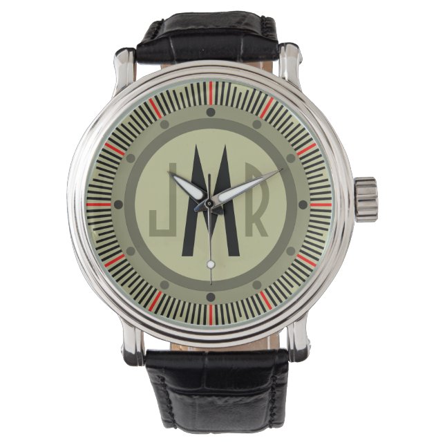 Mens Personalized Monogram Watch (Front)