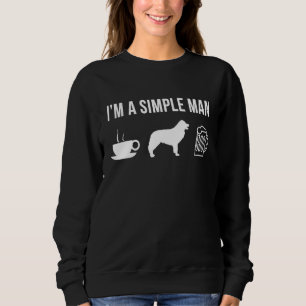 Mens Pet Border Collie Dog Puppy Simple Man Sweatshirt
