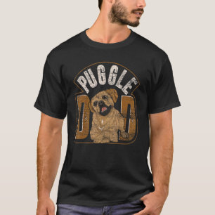 Mens Pet Owner Puggle Dad Dog Dog Owner Fathers Da T-Shirt