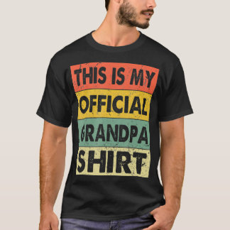 Mens Ph This Is My Official Grandpa  Pregnancy Ann T-Shirt