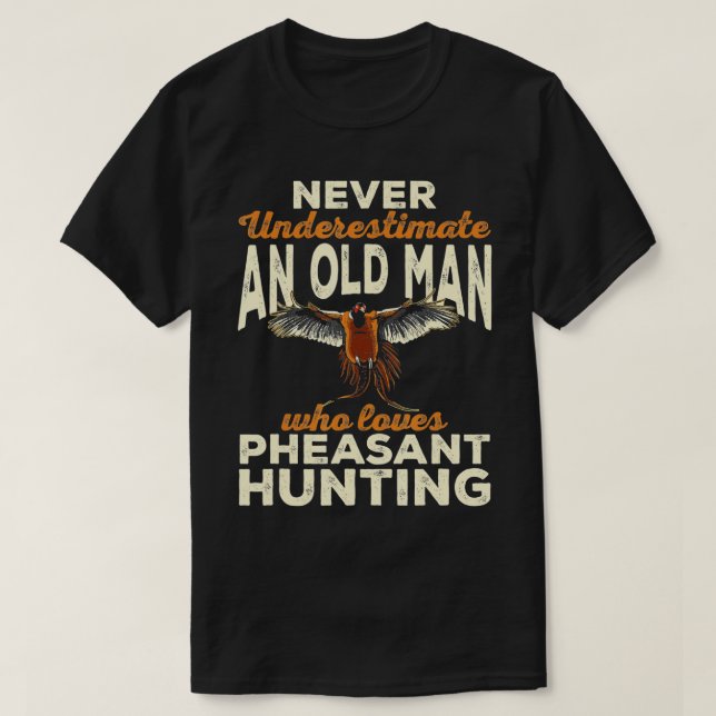 Mens Pheasant Hunting Upland Bird Hunting  T-Shirt (Design Front)