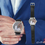 Mens PHOTO Watch 25th 50th Husband ANY Anniversary<br><div class="desc">Elegant silver 25th wedding anniversary gift for parent, friend, family, spouse or colleague. You can edit the templates using the customize or personalize tab. ____________________________________________________________________________ 1. For assistance, custom design or matching items (view the collection attached) contact Designer LeahG via the contact tab below. ____________________________________________________________________________ 2. For updates on the...</div>