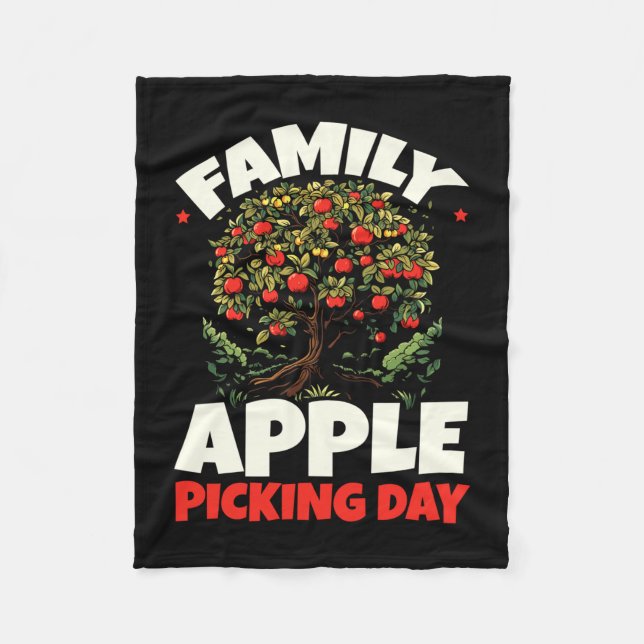 Mens picking tree fruit lover farmer performance  fleece blanket (Front)