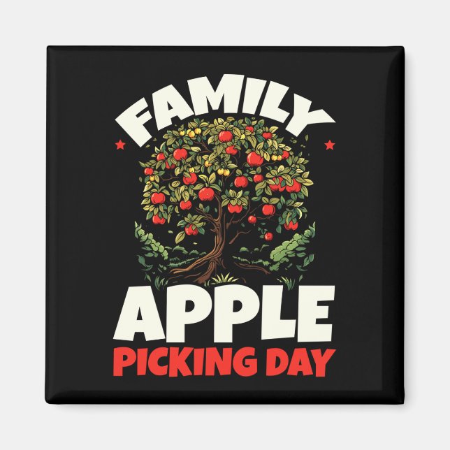 Mens picking tree fruit lover farmer performance  magnet (Front)