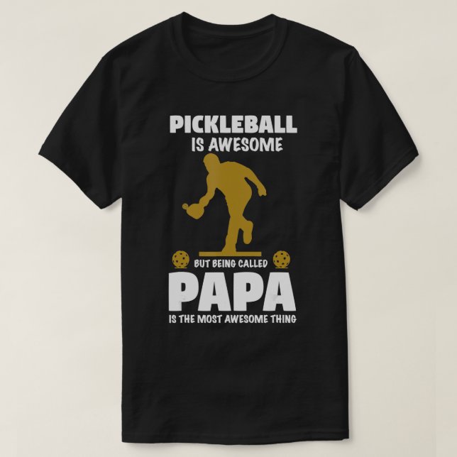 Mens Pickleball  for a proud grandfather called Pa T-Shirt (Design Front)