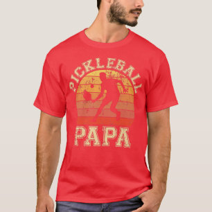 Mens Pickleball Papa Funny Love Pickleball Player T-Shirt