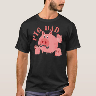 Mens Pig Dad Boys Farm Animal, Cute Pig Lover Farm T-Shirt